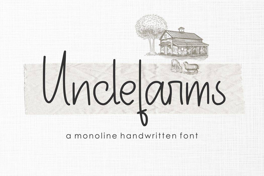Unclefarms Font sample