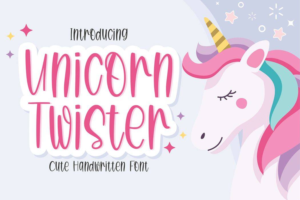 Unicorn Twister Font sample