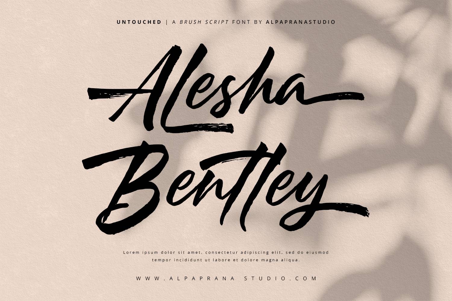Untouched Font sample