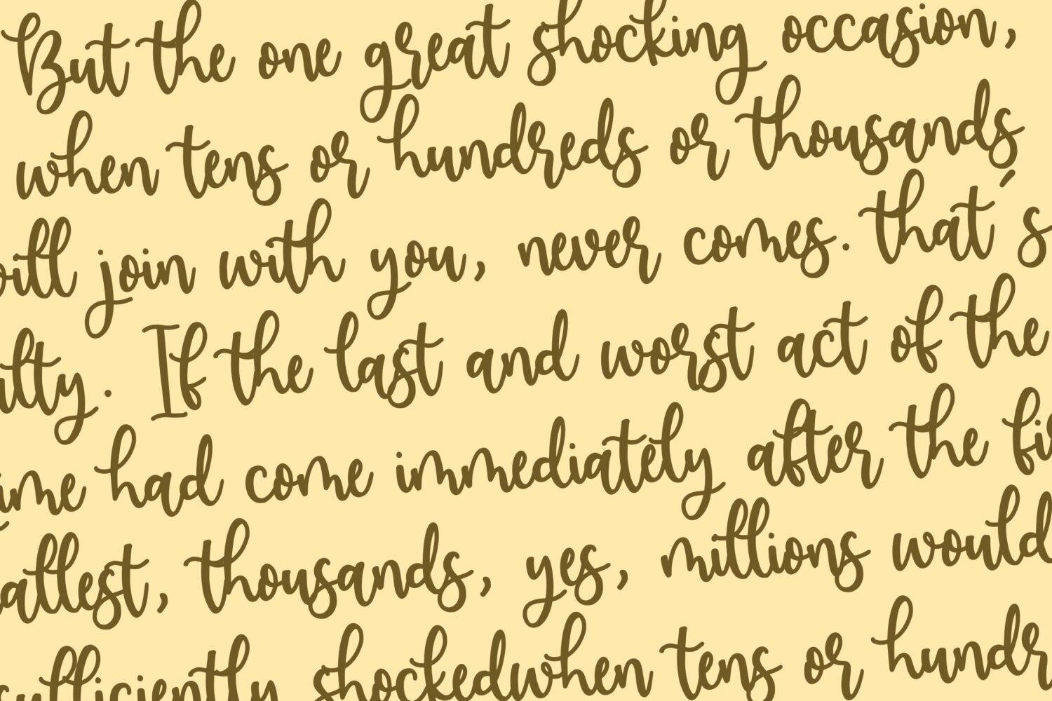 Valemon Font sample