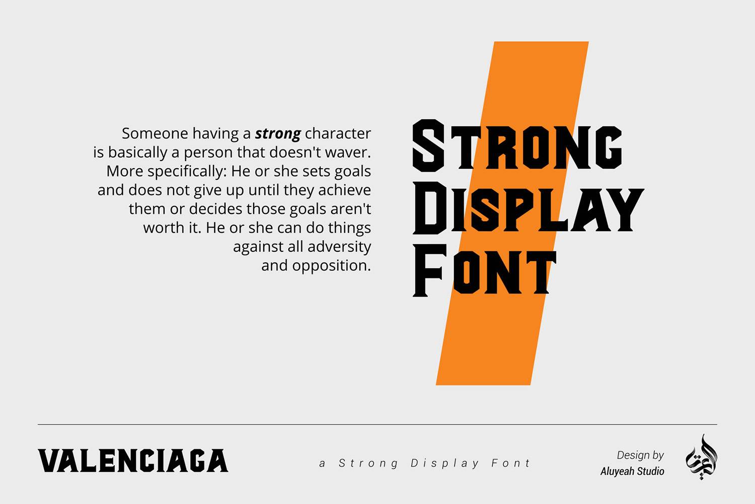 Valenciaga Font sample