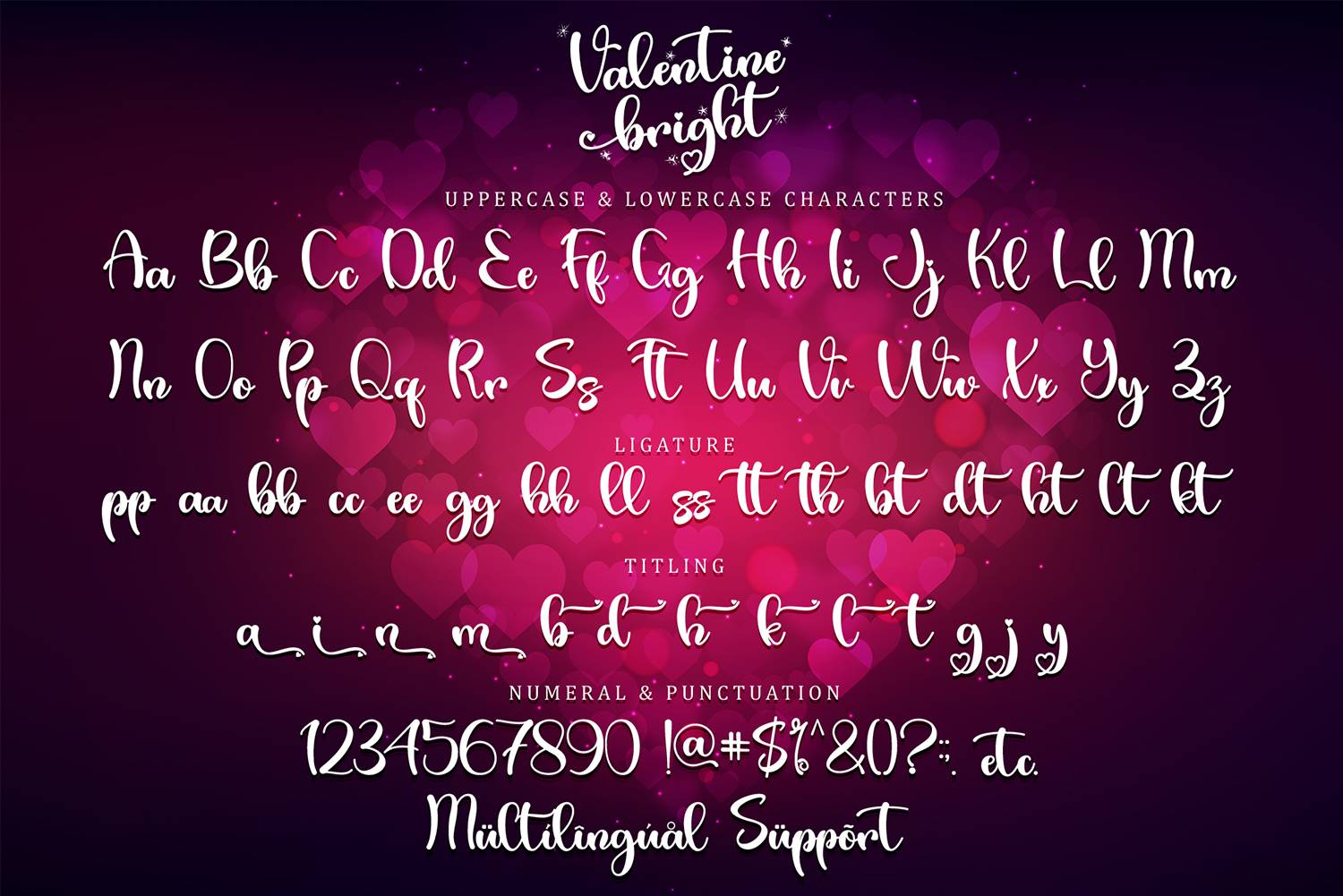 Valentine Bright Font sample