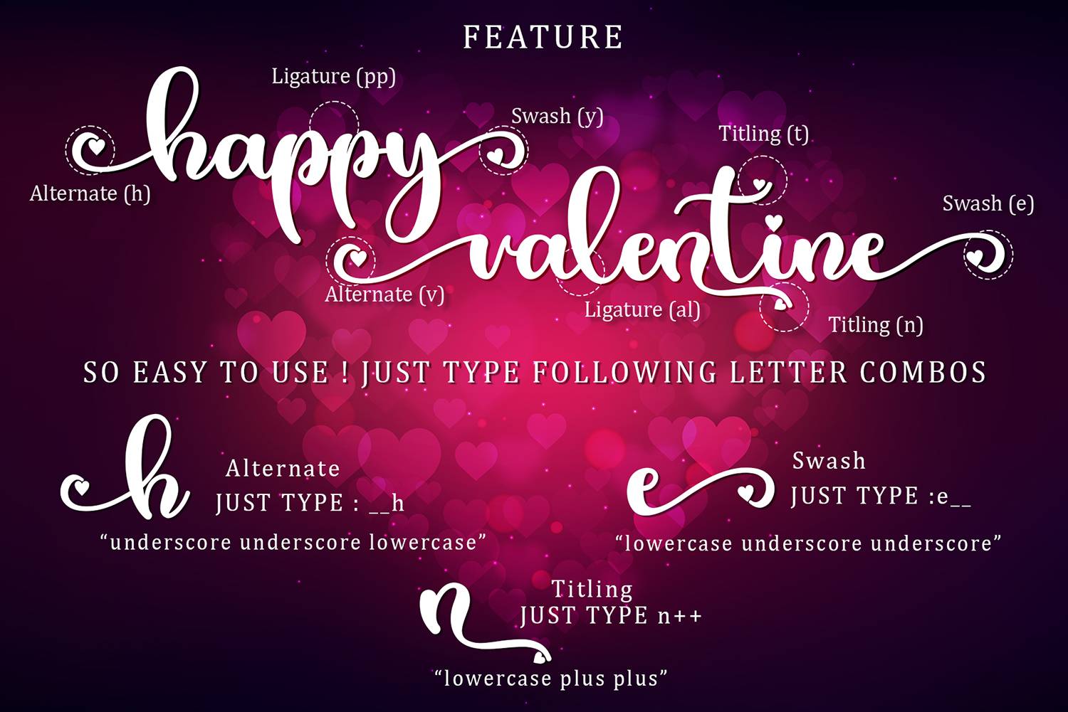 Valentine Bright Font sample
