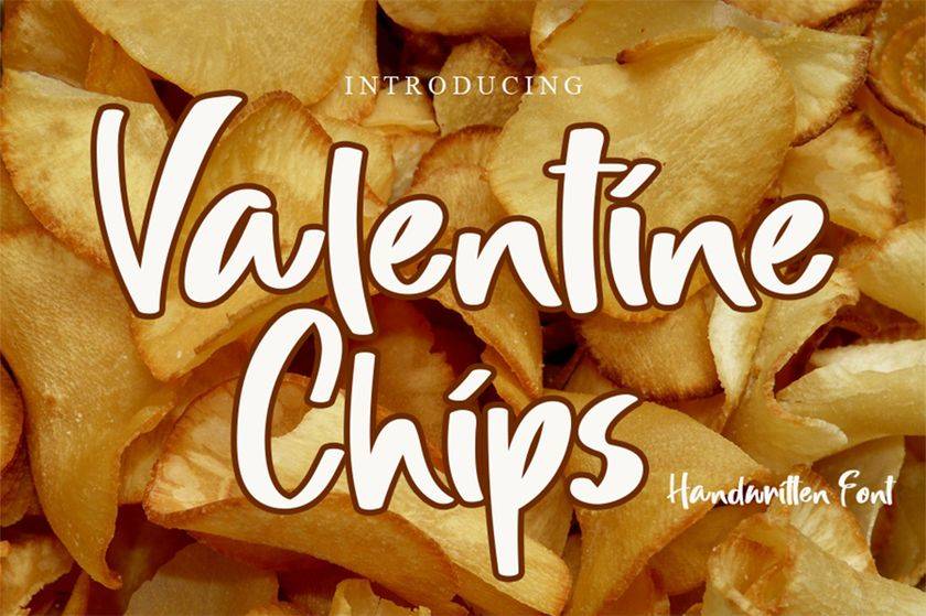 Valentine Chips Font sample