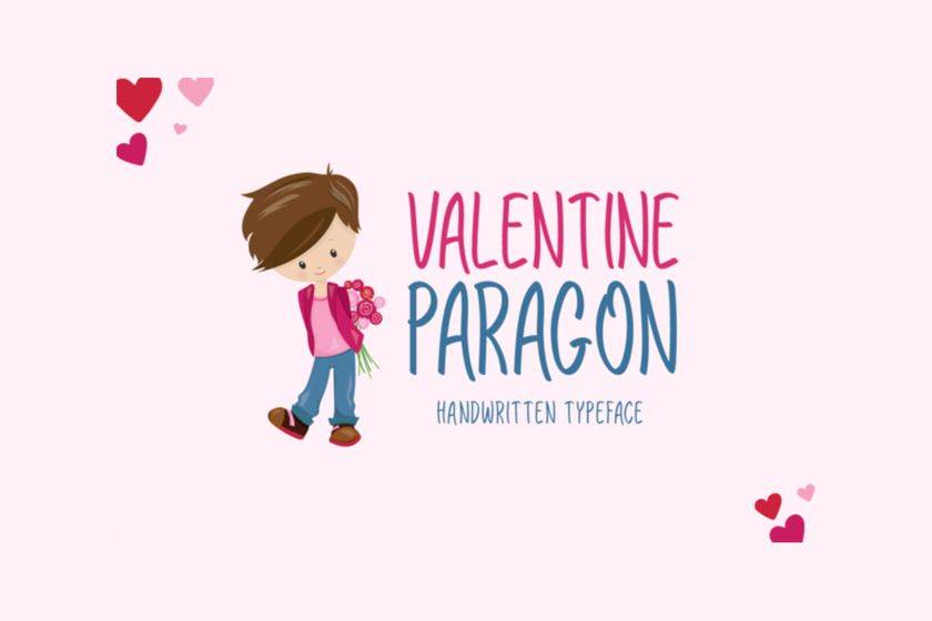 Valentine Paragon Font sample