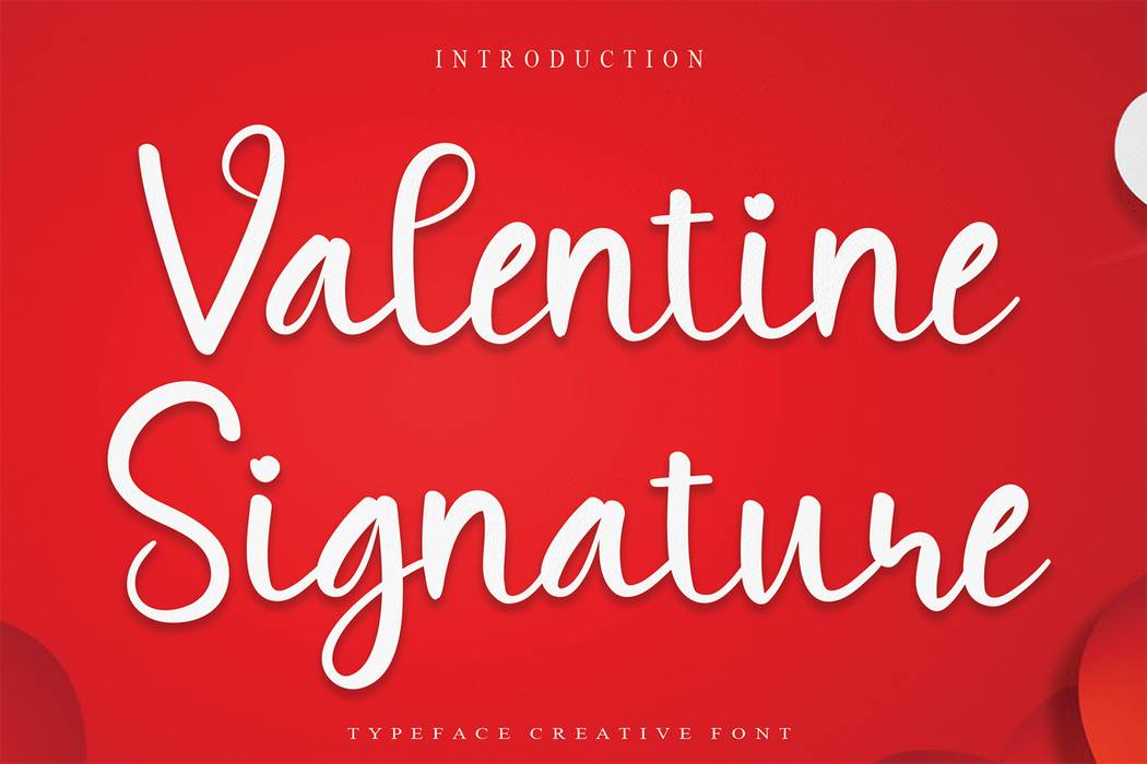 Valentine Signature Font sample