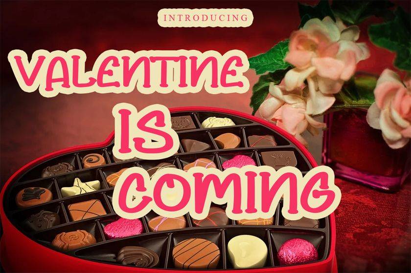 Valentine is Coming Font sample