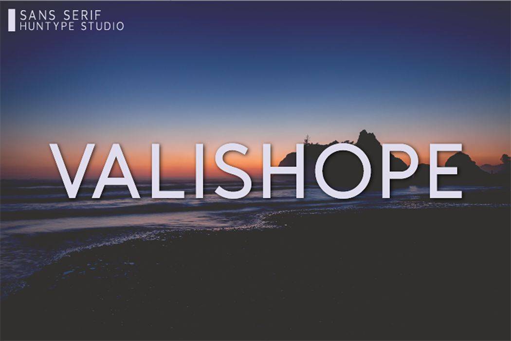 Valishope Font sample