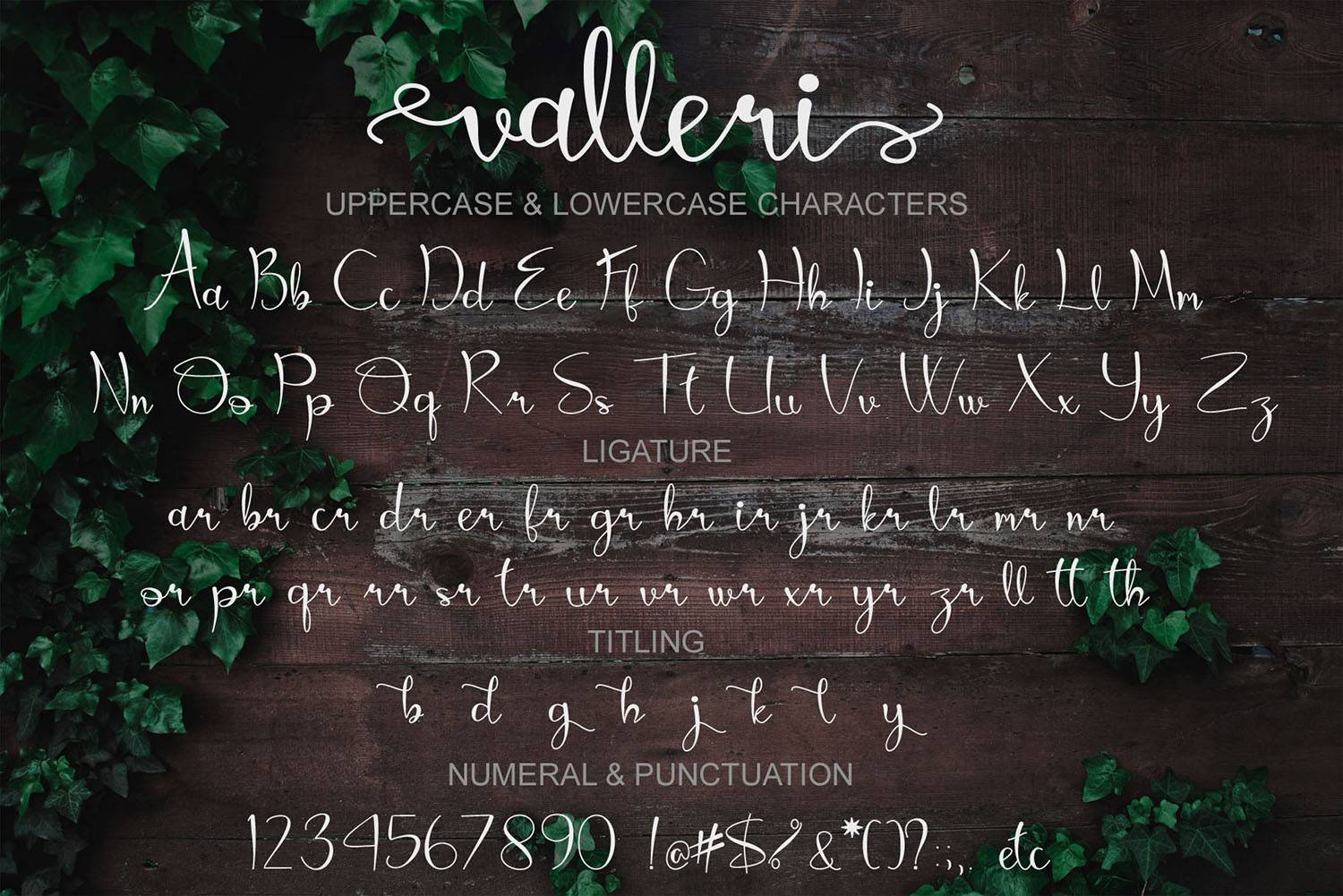 Valleri Font sample