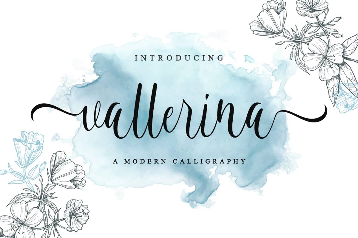 Vallerina Script Font sample