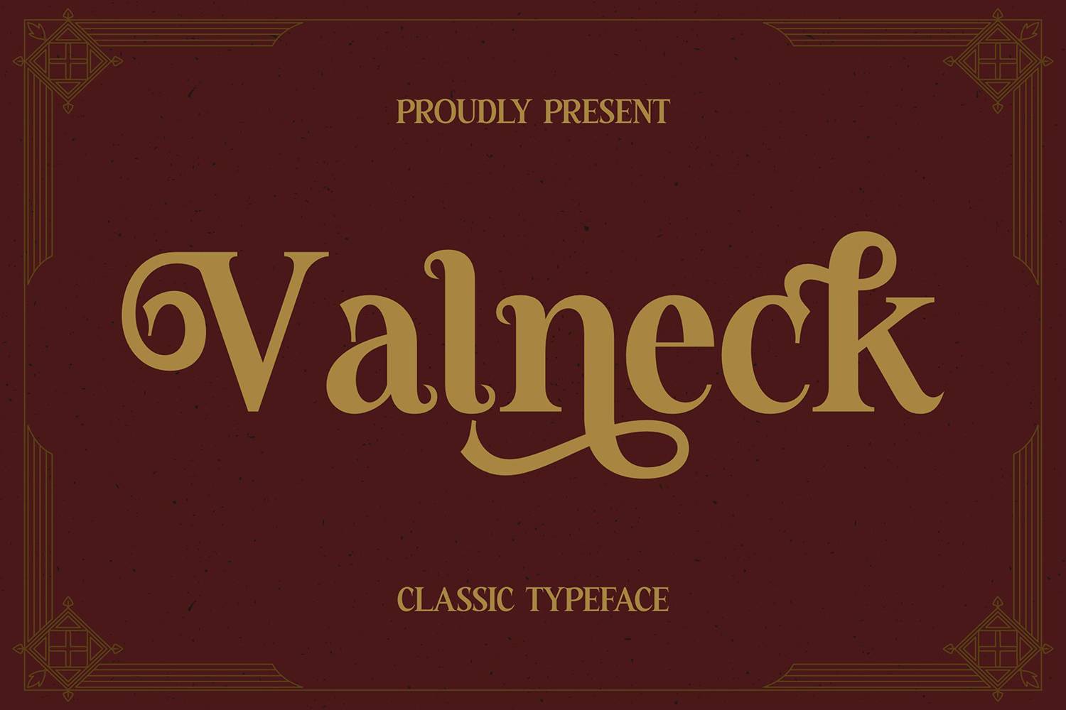 Valneck Font sample