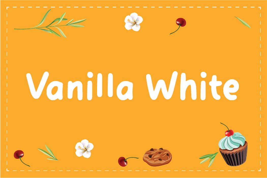 Vanilla White Font sample