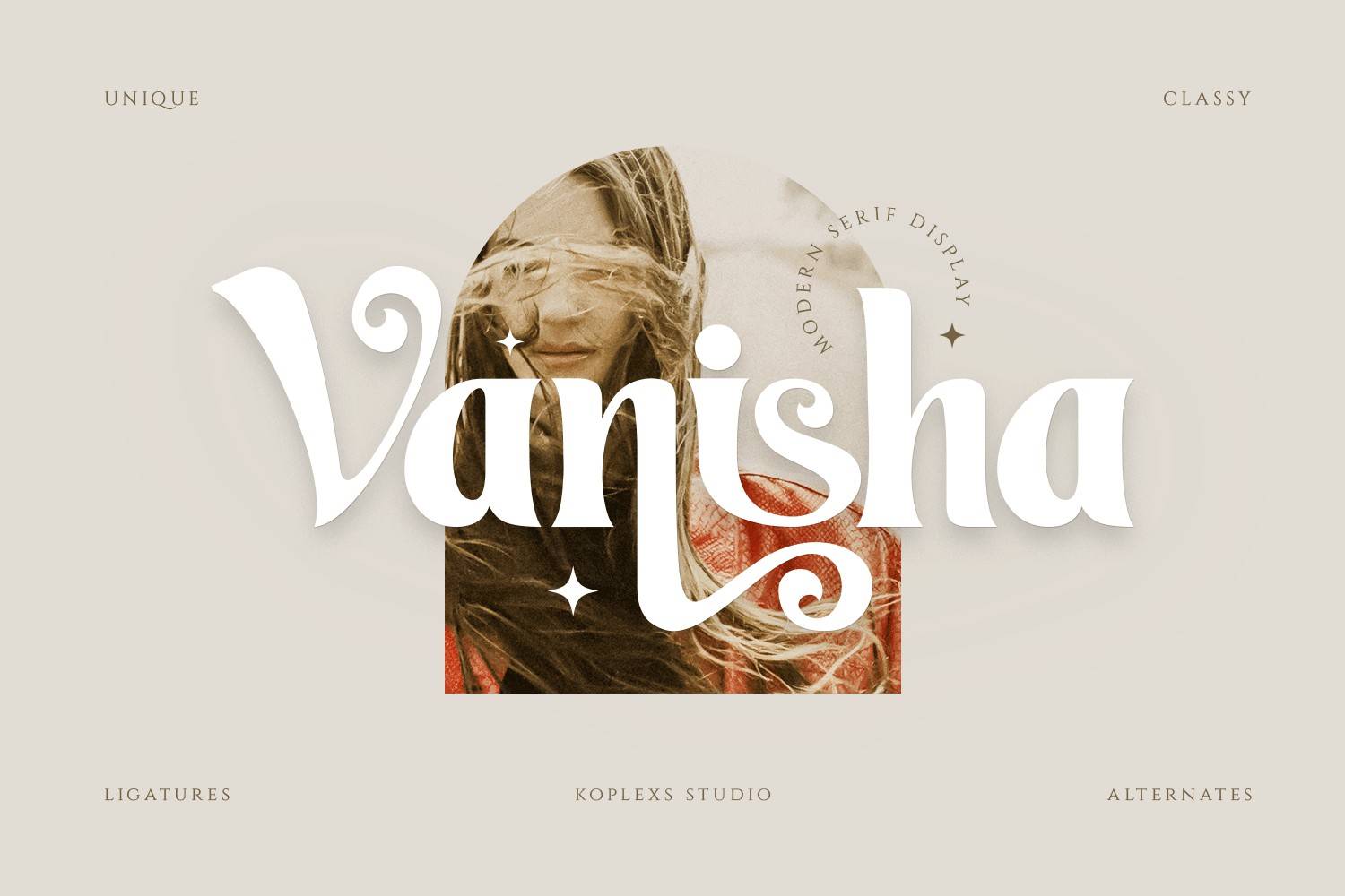 Vanisha Font sample