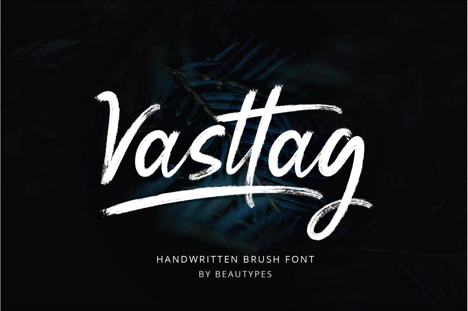 Vasttag Brush Font sample