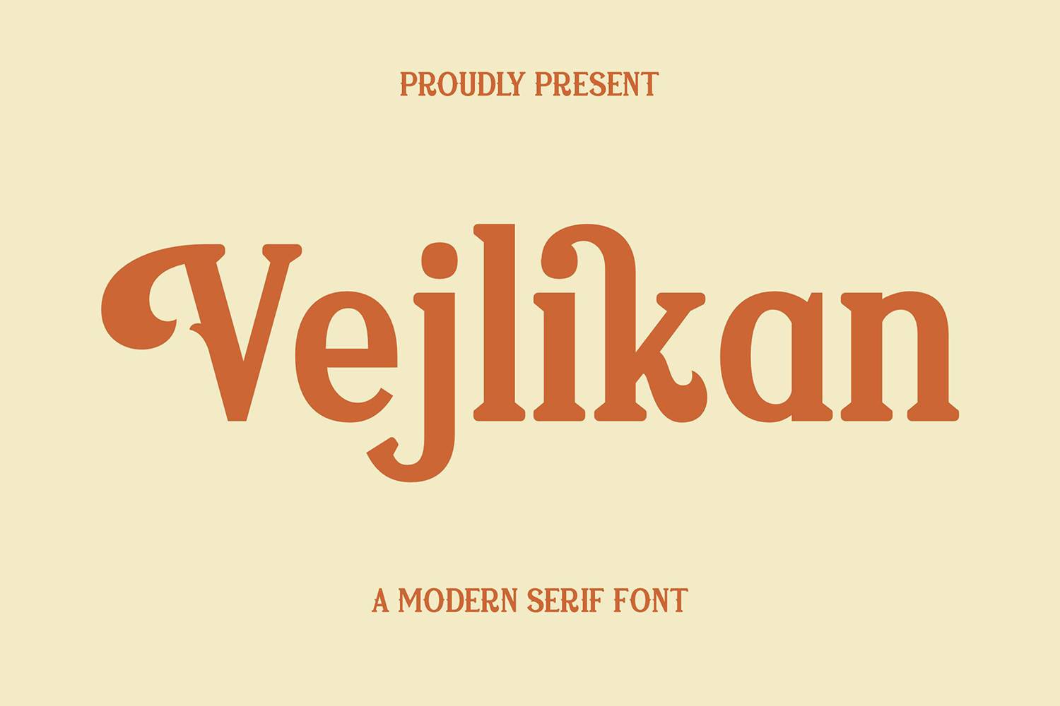 Vejlikan Font sample