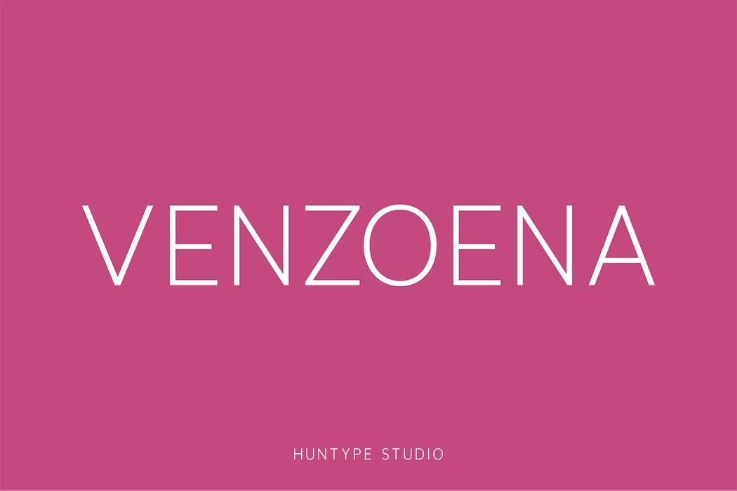 Venzoena Font sample