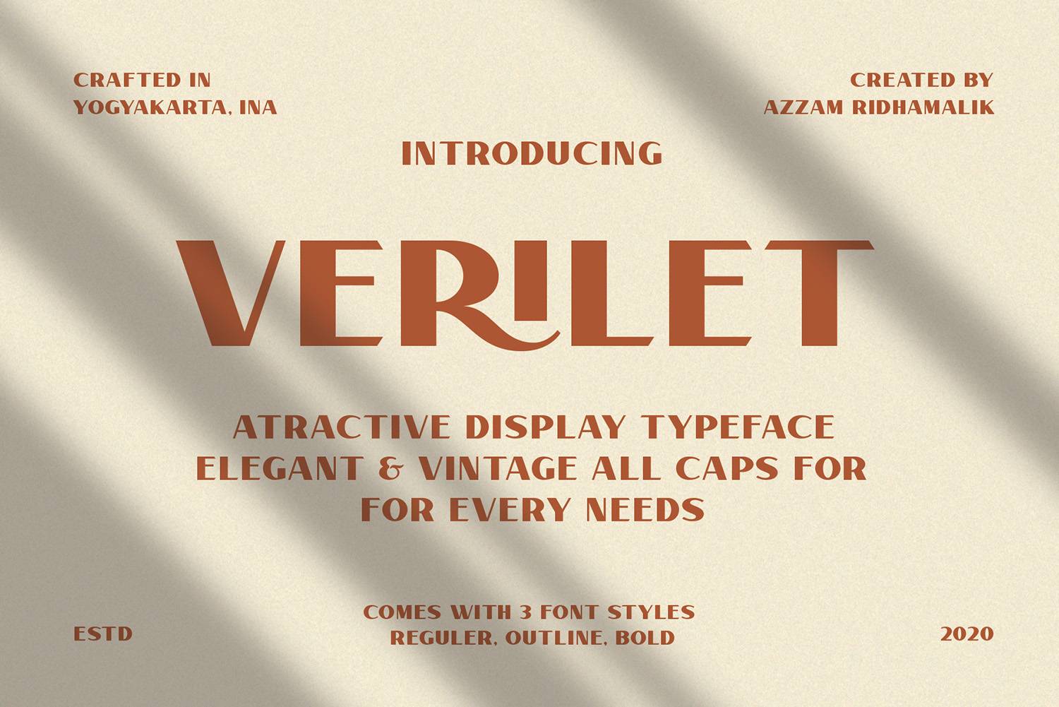 Verilet Font sample
