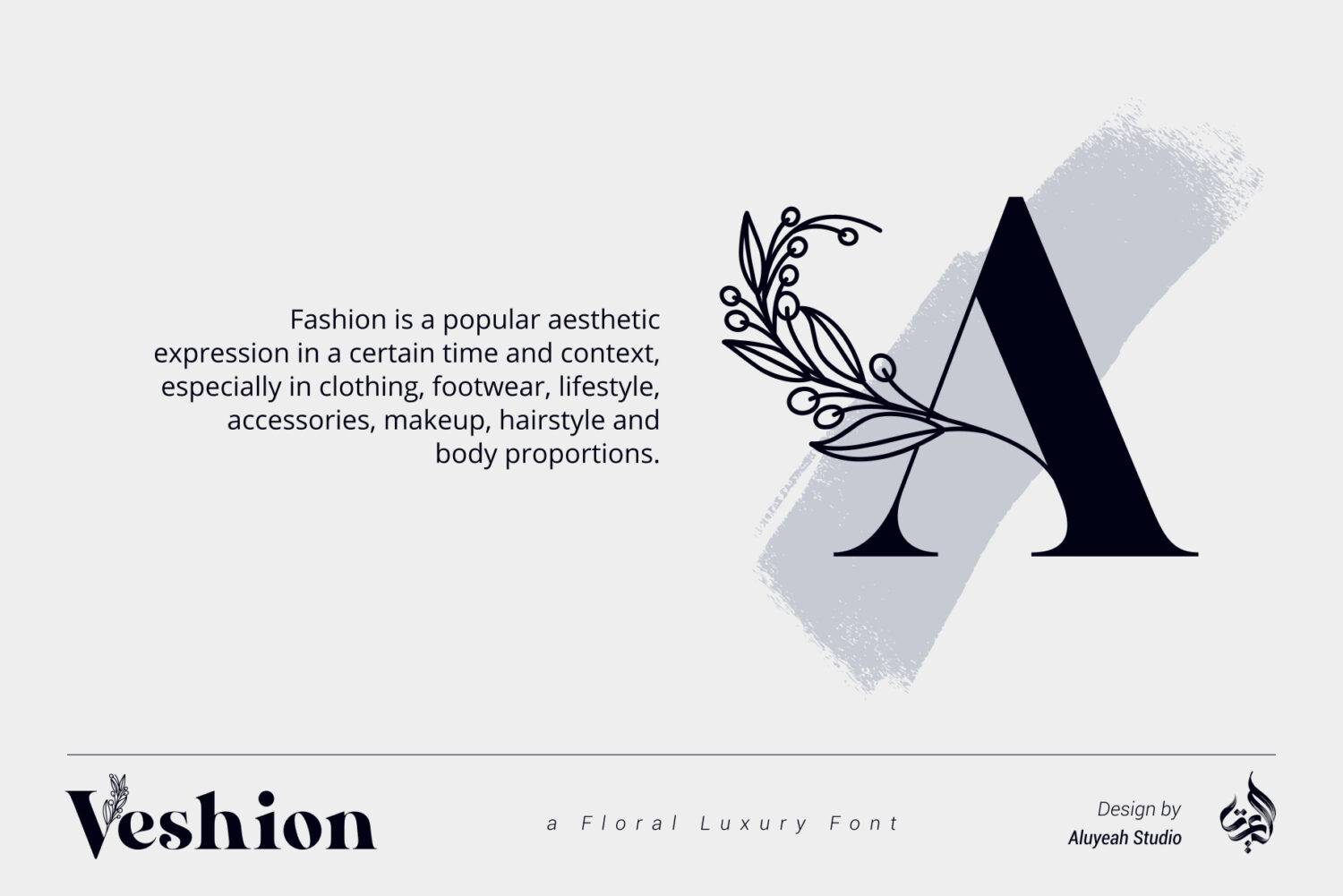 Veshion Font sample