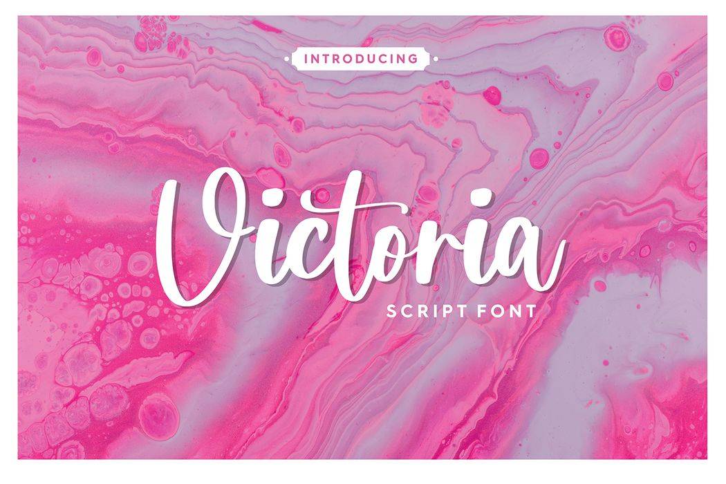 Victoria Script Font sample