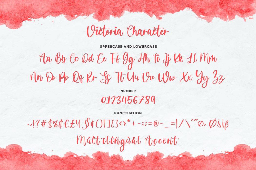Victoria Script Font sample