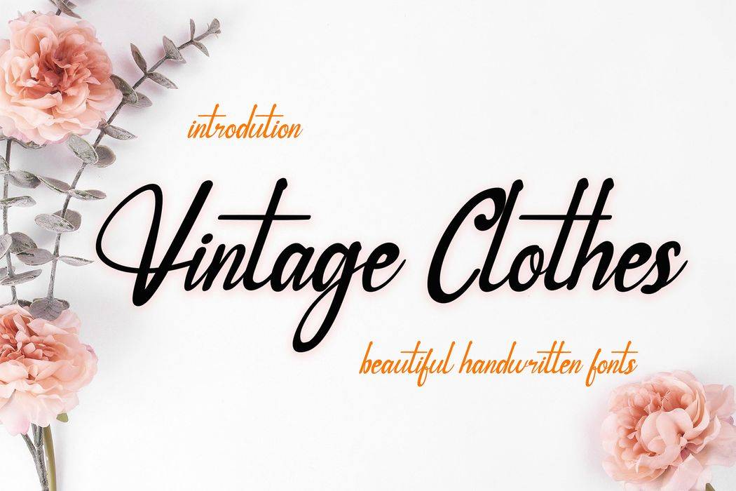 Vintage Clothes Font sample