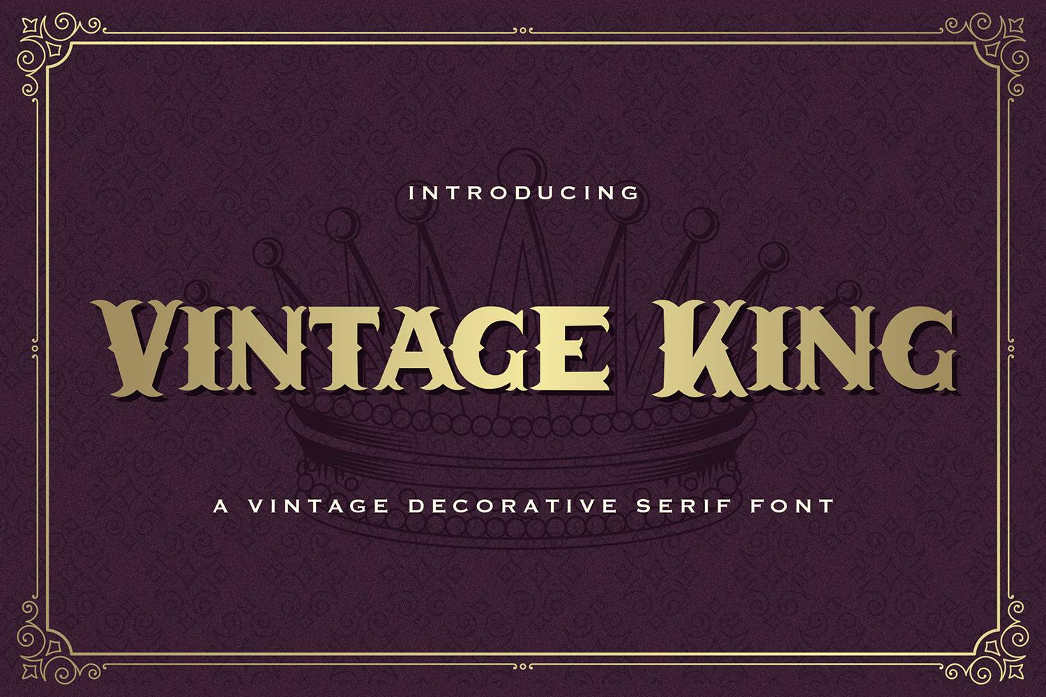 Vintage King Font sample