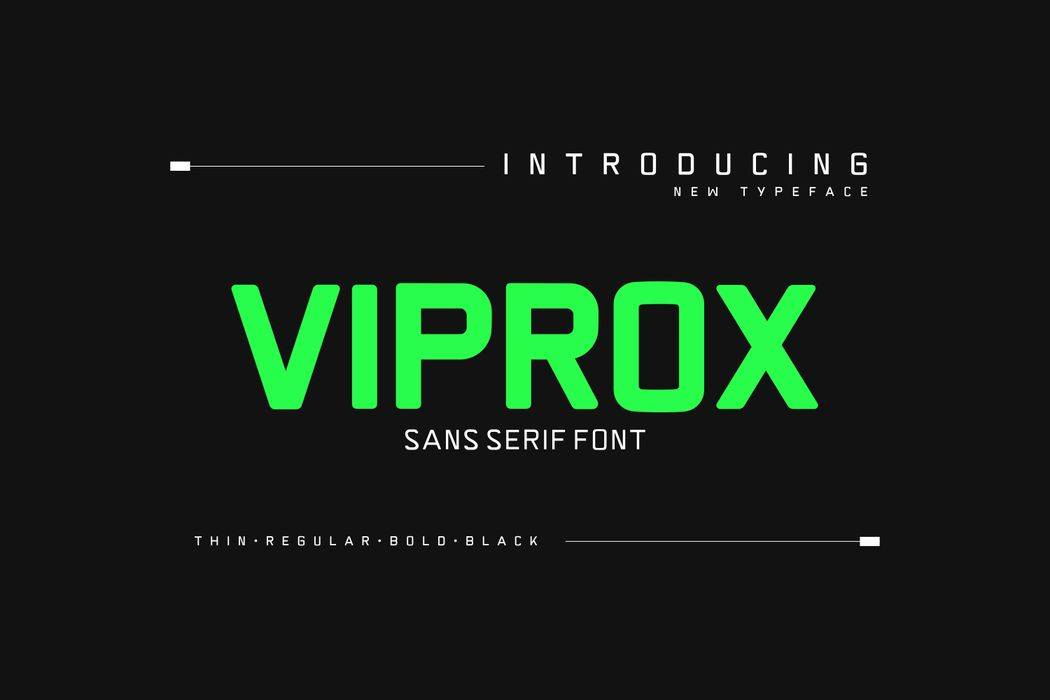 Viprox Font sample