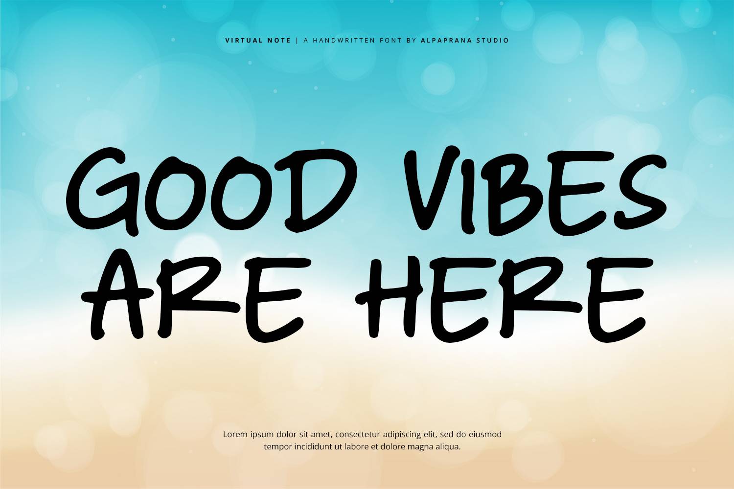 Virtual Note Font sample