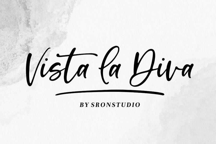 Vista La Diva Script Font sample