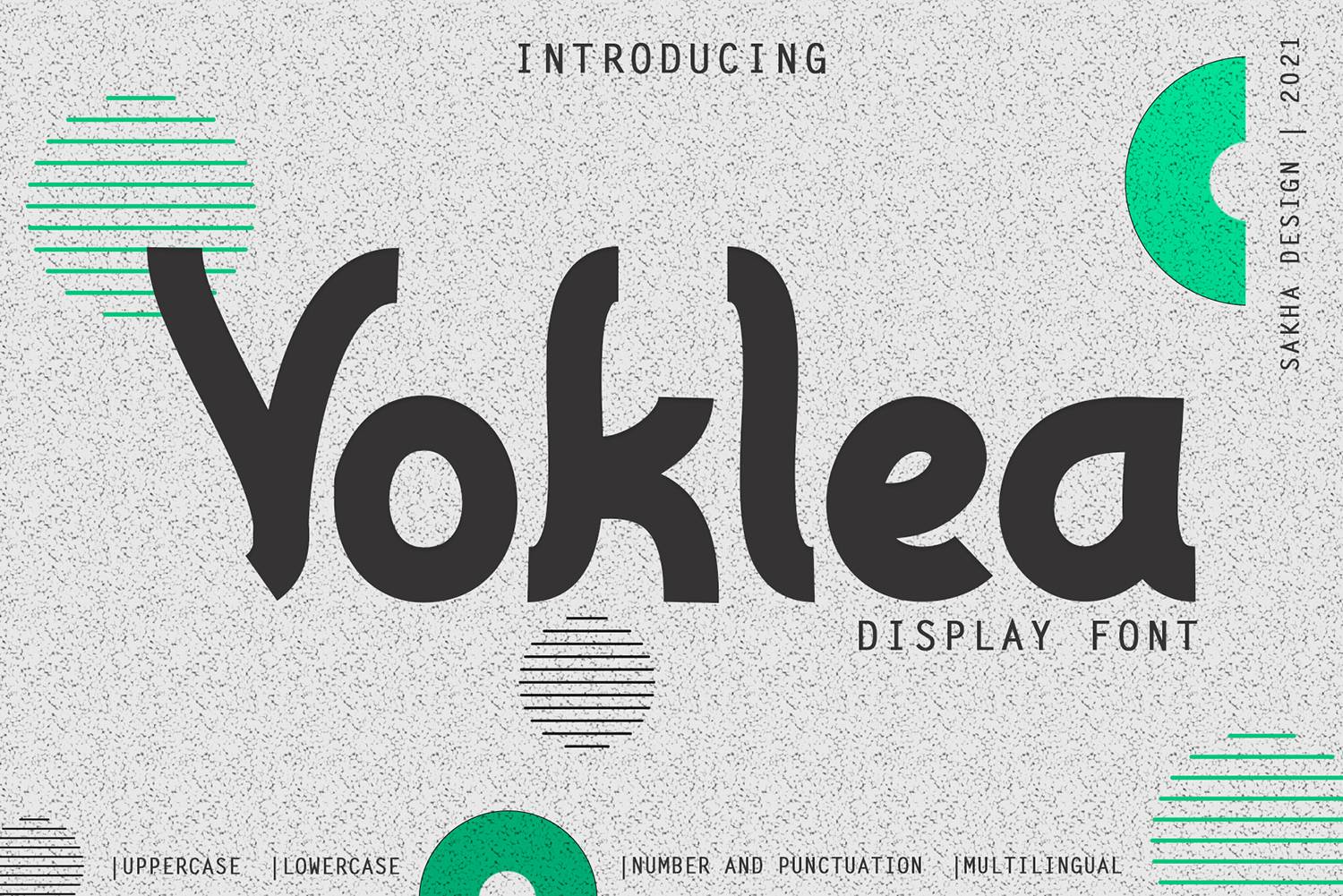 Voklea Font sample