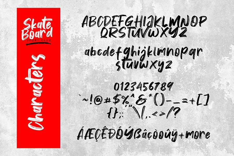 Vontens Handwriting Brush Font sample