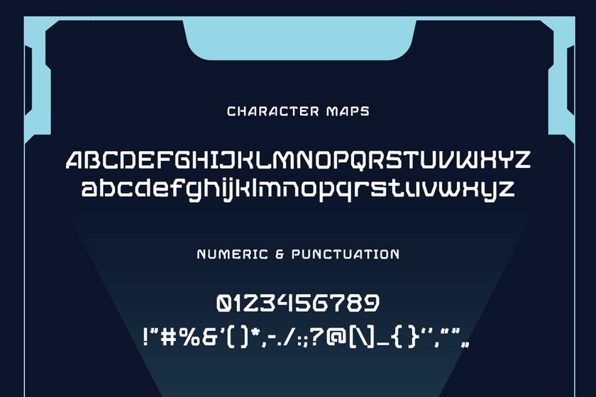 Voyager Font sample