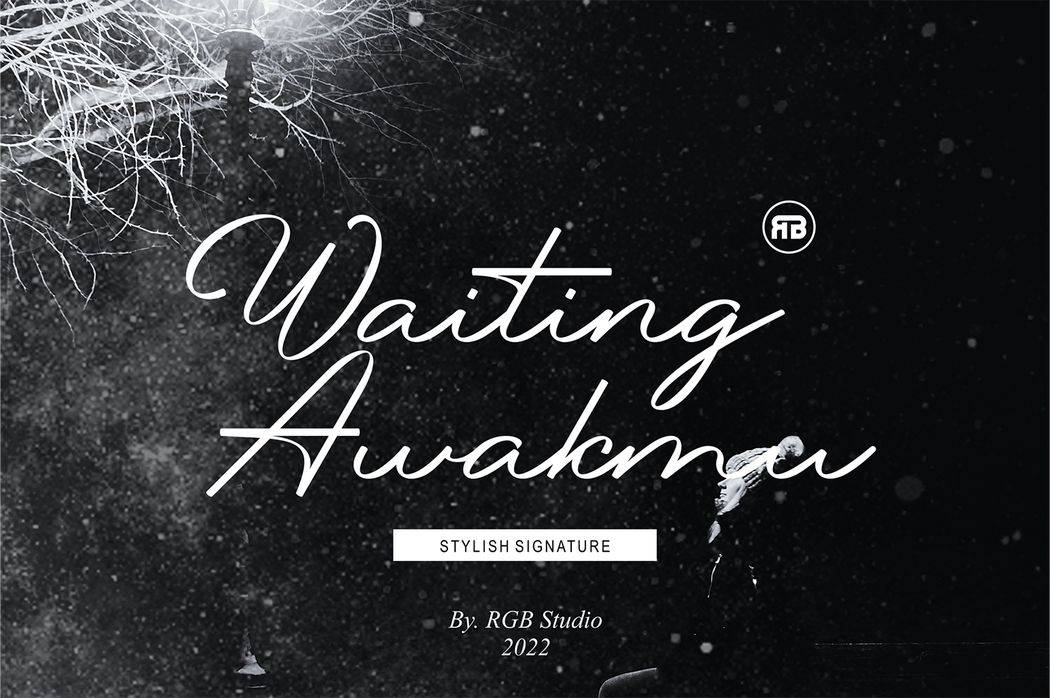 Waiting Awakmu Font sample