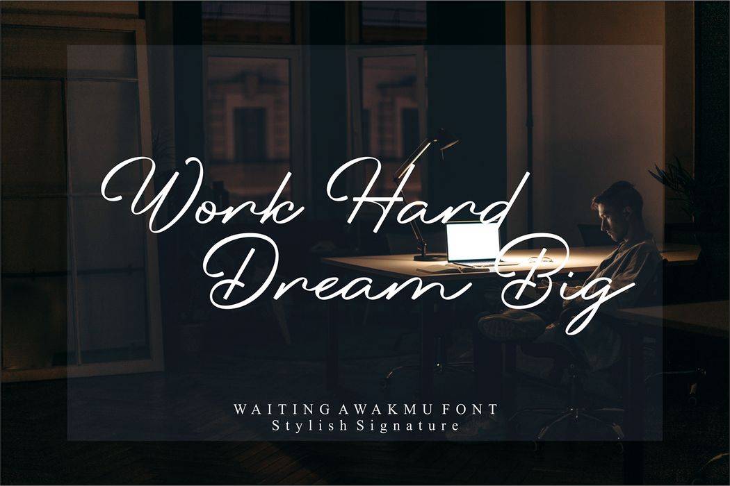 Waiting Awakmu Font sample