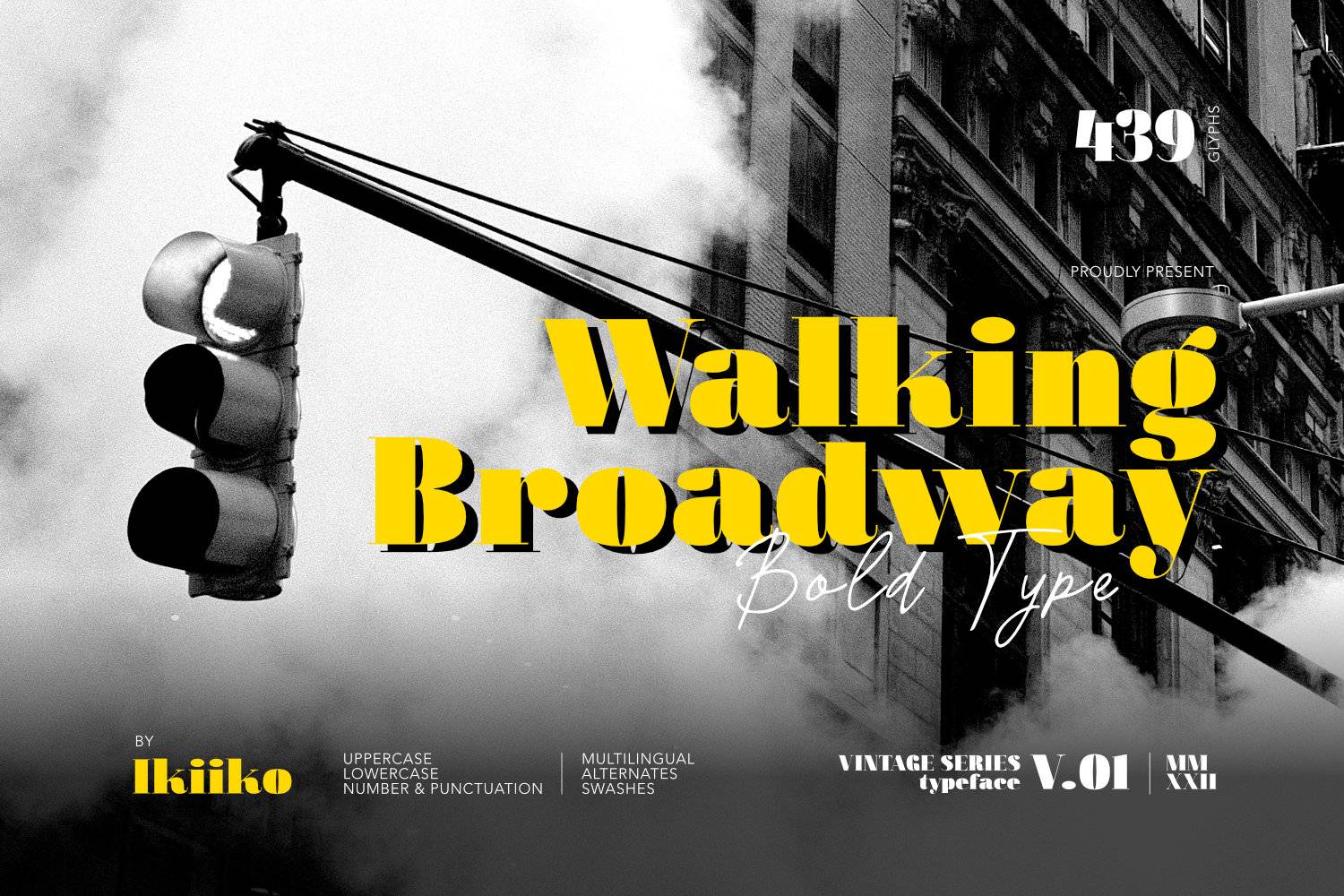 Walking Broadway Font sample