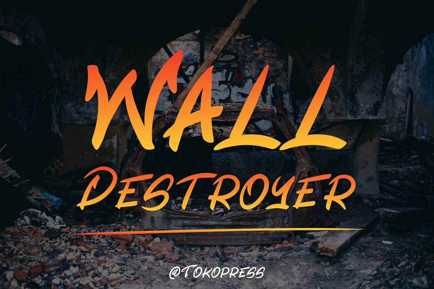 Wall Destroyer Font sample