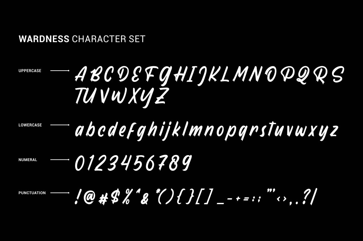 Wardness Font sample