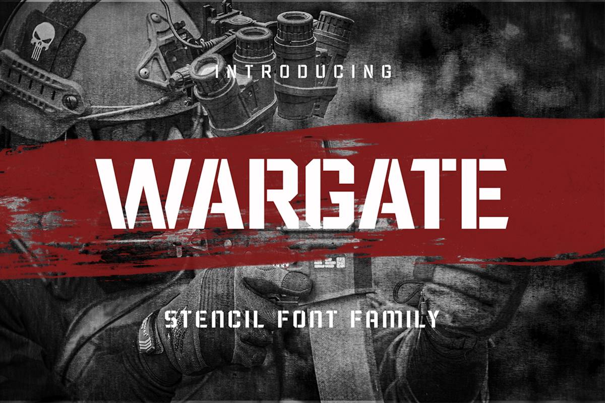Wargate Font sample