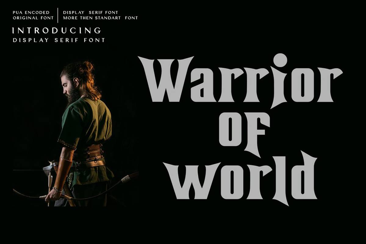 Warrior of World Font sample