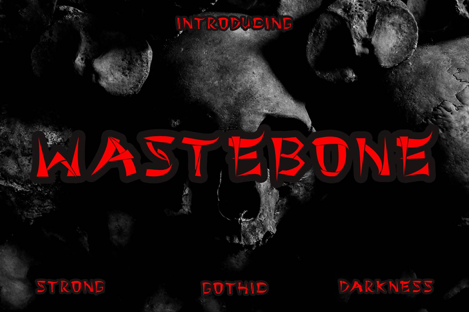 Wastebone Font sample