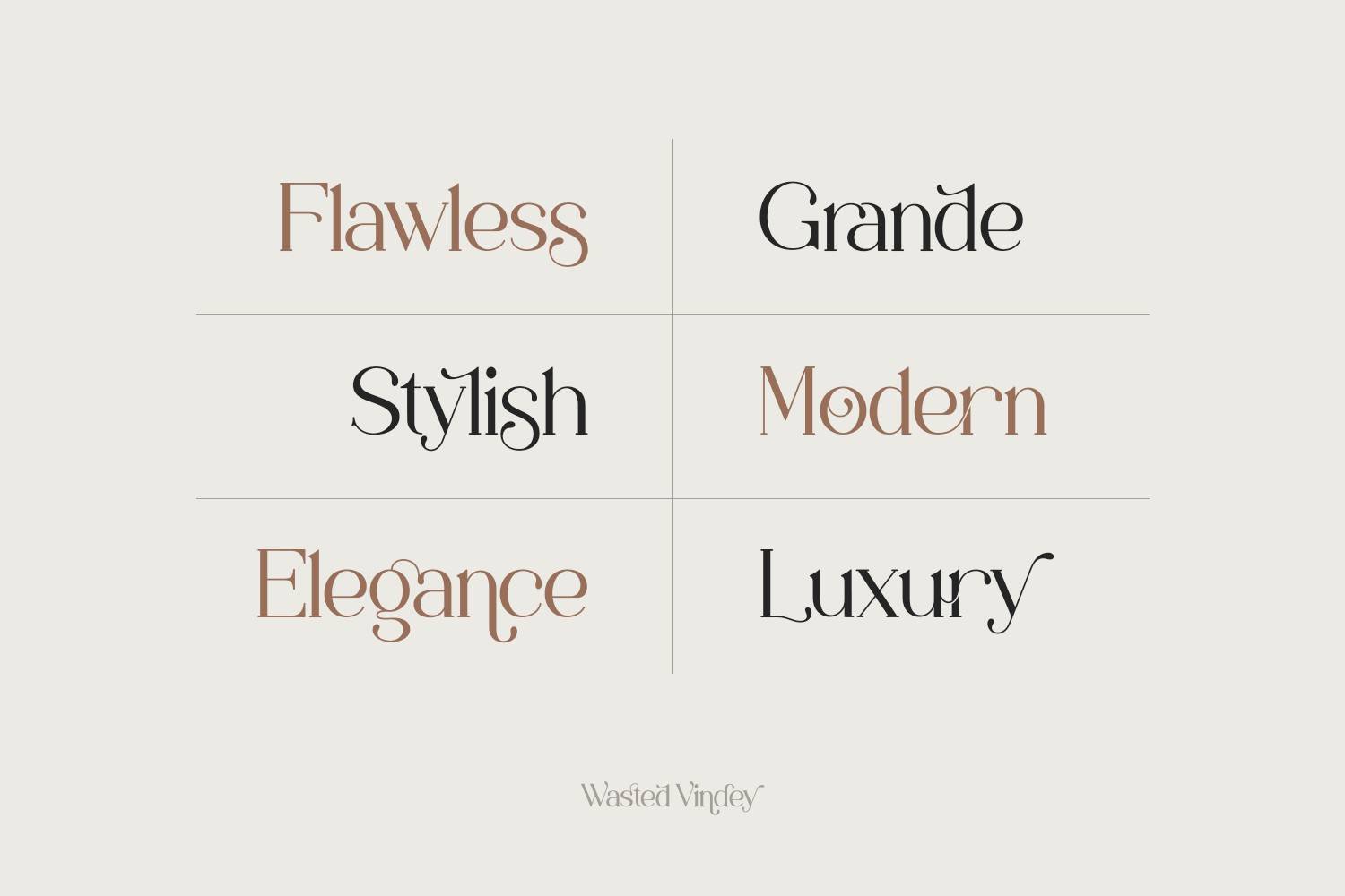 Wasted Vindey Font sample