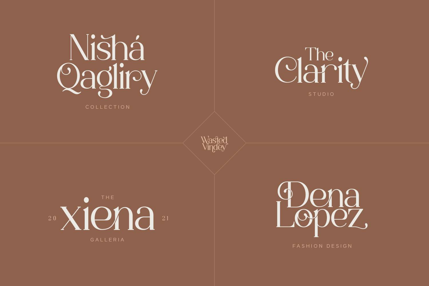 Wasted Vindey Font sample