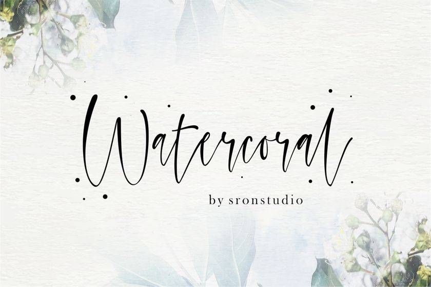 Watercoral Font sample