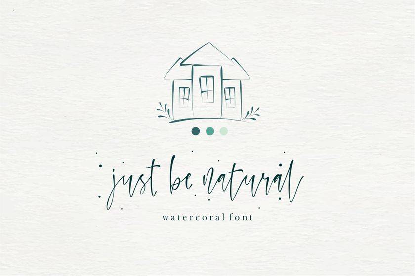 Watercoral Font sample