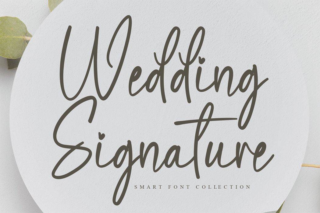 Wedding Signature Font sample