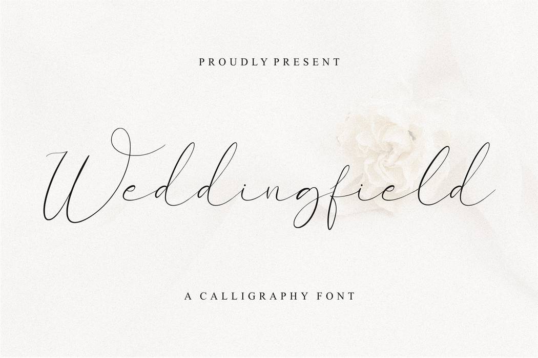 Weddingfield Font sample