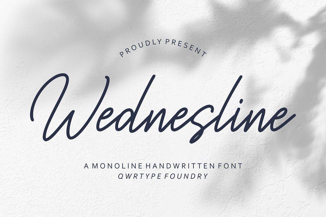 Wednesline Font sample
