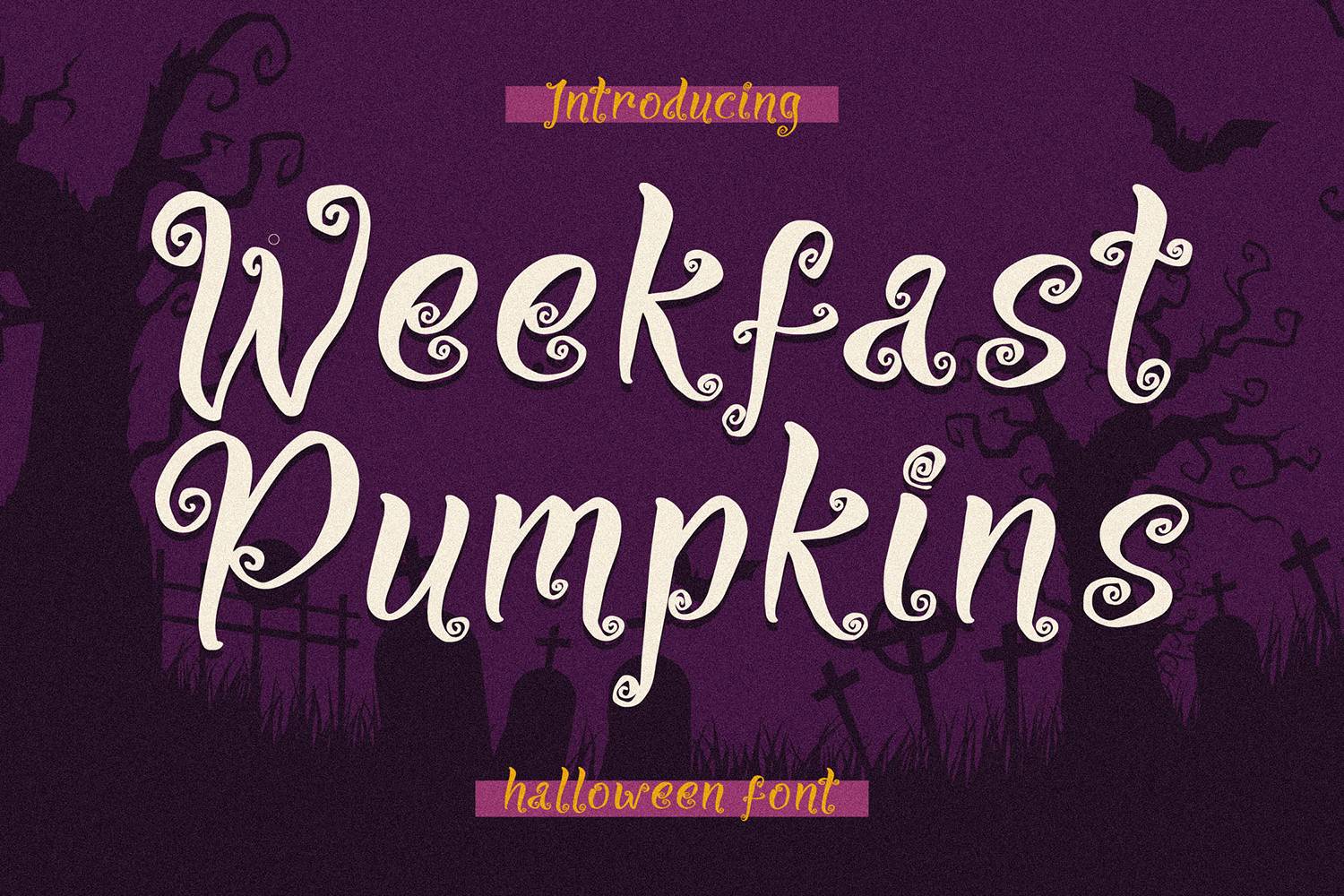 Weekfast Pumpkins Font sample