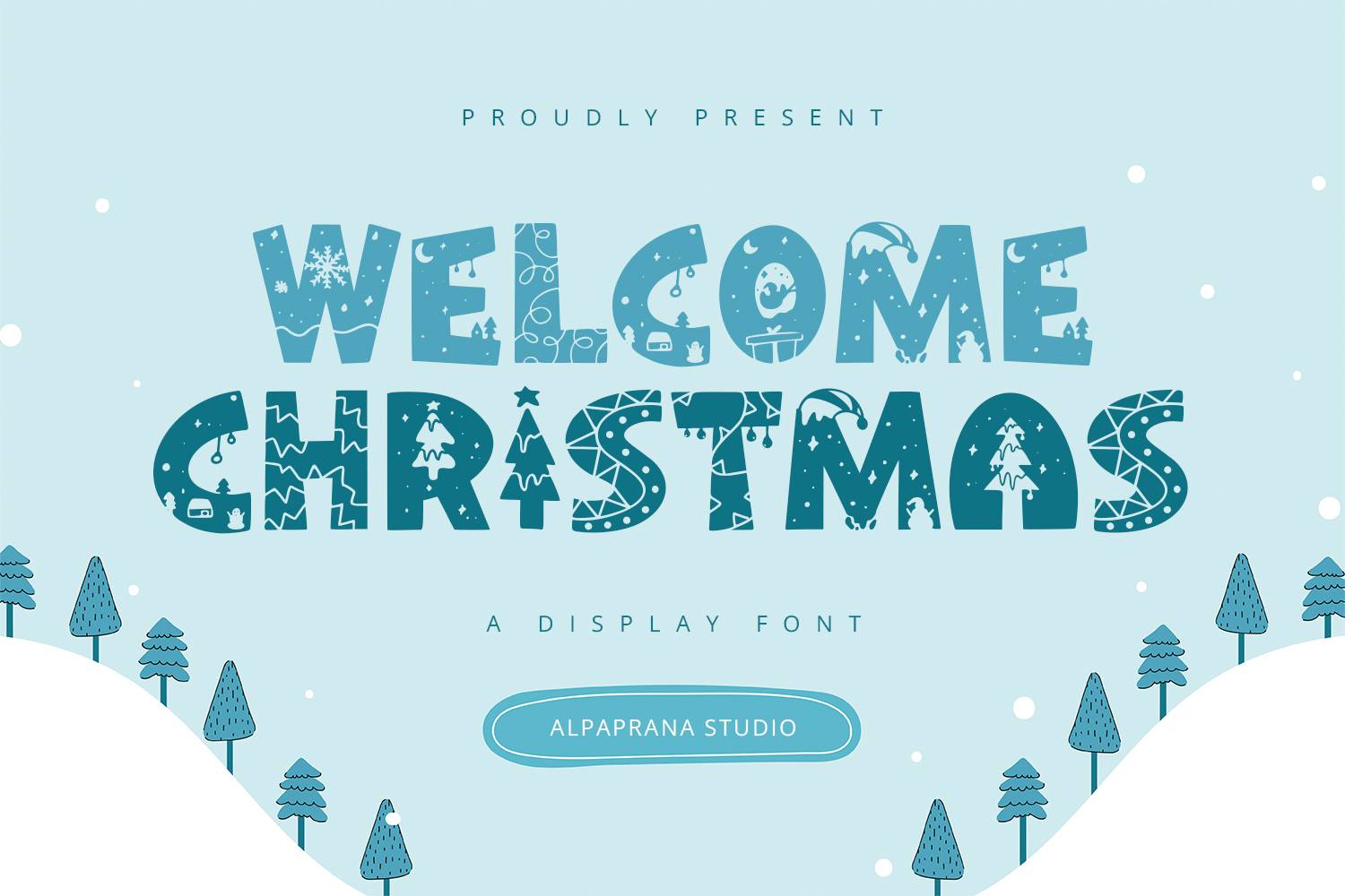 Welcome Christmas Font sample