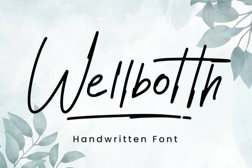 Wellbotth Font sample